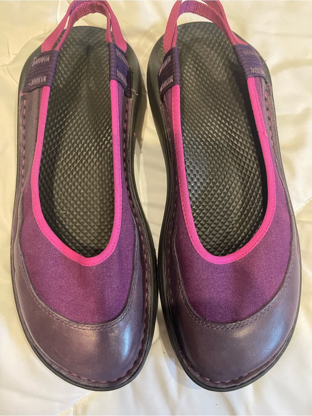 Chaco Purple and Pink Slip-On Comfort Mules